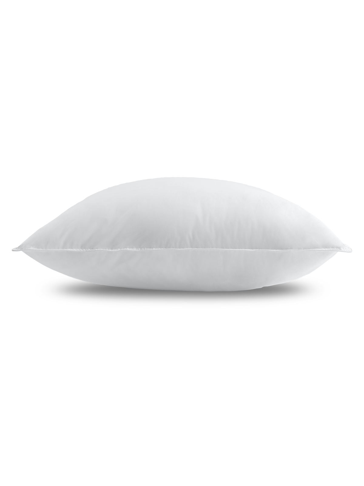 A white, elongated pillow resting.