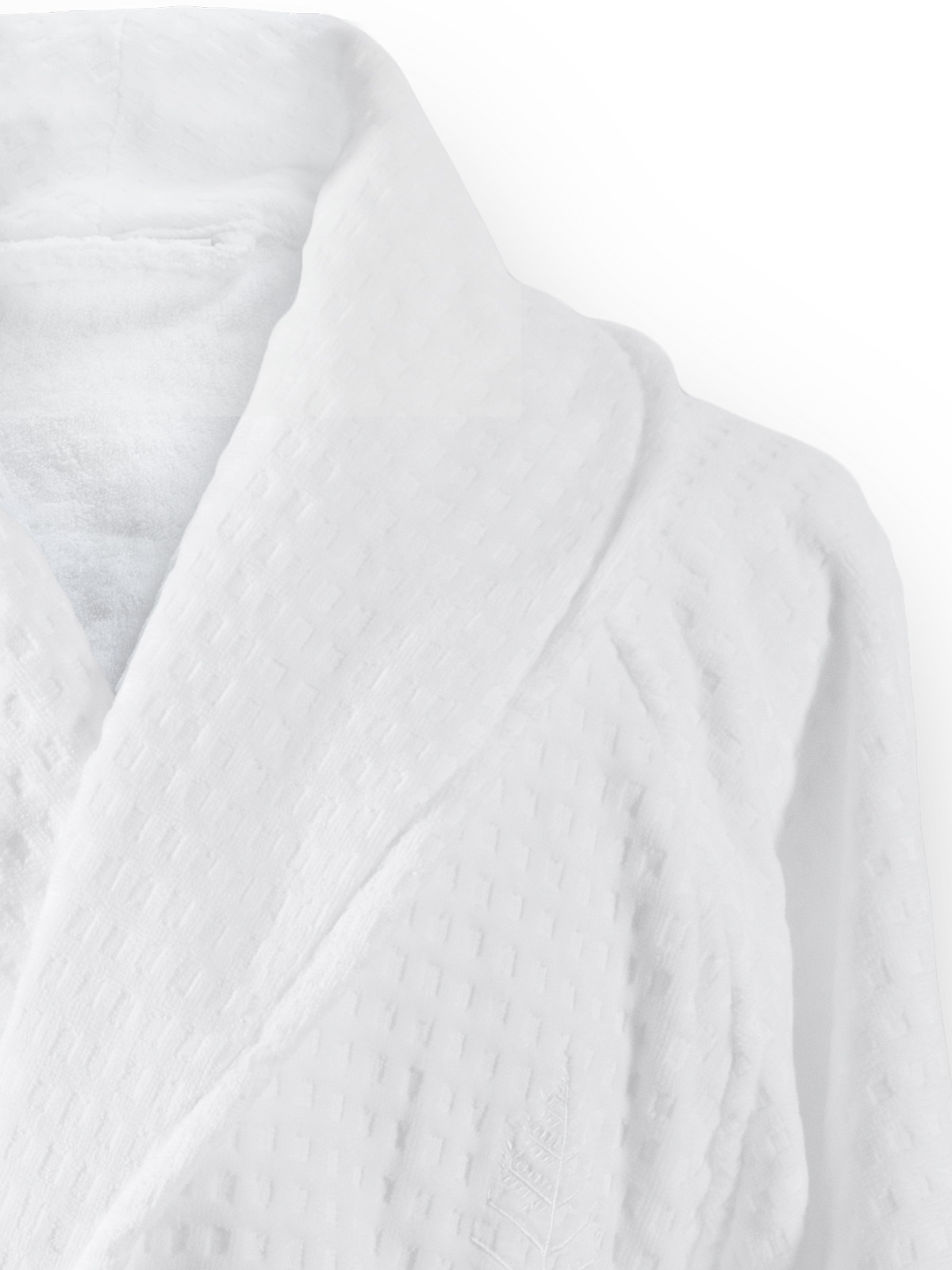 Four Seasons Bath Robe, 100% velour jacquard cotton, white, streamlined tailored fit, double belt-loop, Four Seasons logo embroidered on chest