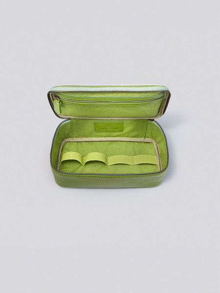 The Tech Case, showcasing its well-organized interior with dedicated compartments for keeping tech accessories tidy and organized.