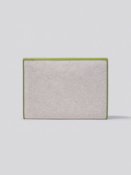 Back view of The Laptop Sleeve in Kyoto Matcha from the Four Seasons Travel Collection.