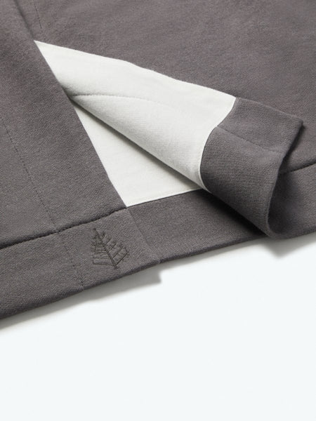 The exterior of the robe features a Hampshire Charcoal tone, while the inner lining is white, creating a pleasant visual contrast.