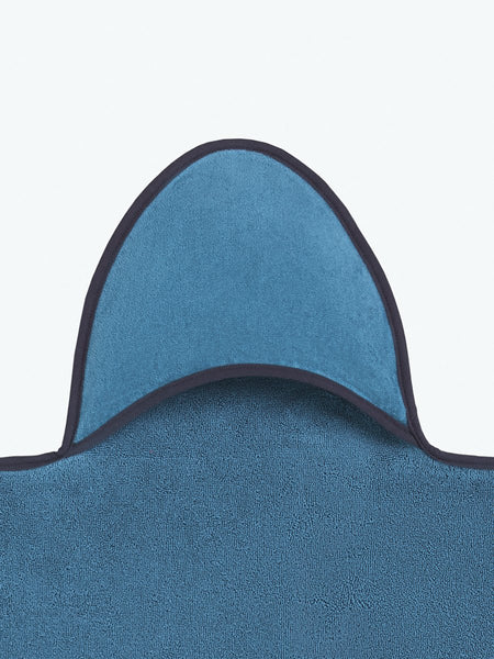 Close-up of the hood of a hooded towel.